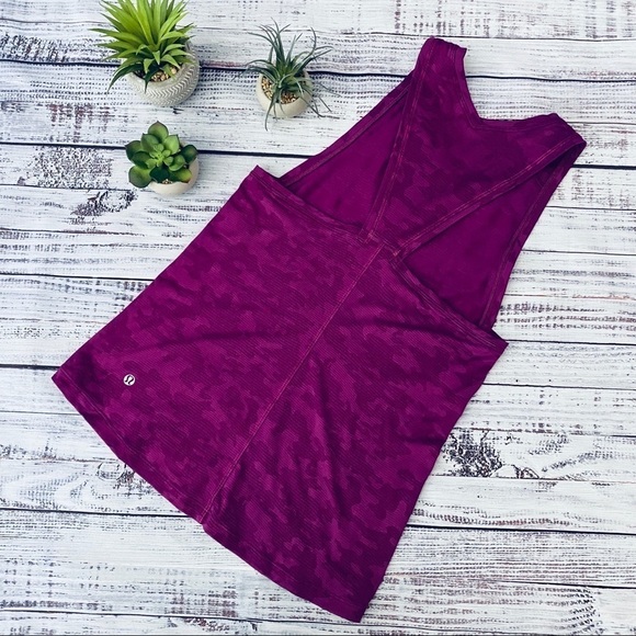 Lululemon Fuscia Camo Tank - Picture 5 of 7